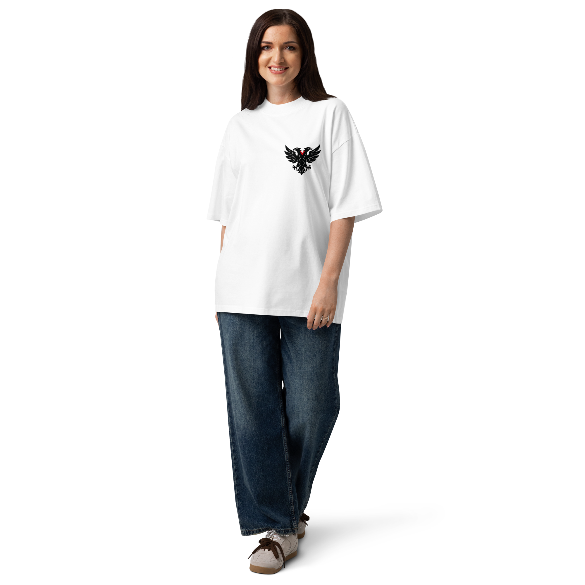 BESA Unisex Bio-Oversize-T-Shirt mit hohem Kragen